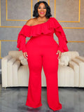 Women's Fashion Designer Ruffled 1-5XL Jumpsuits (Plus Size)