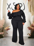 Women's Fashion Designer Ruffled 1-5XL Jumpsuits (Plus Size)