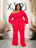 Women's Fashion Designer Ruffled 1-5XL Jumpsuits (Plus Size)