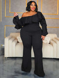 Women's Fashion Designer Ruffled 1-5XL Jumpsuits (Plus Size)
