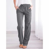 Women's Fashion Designer S-3XL Linen Harem Pants-Women's Fashion Designer Leggings / Pants-Gray-Women&#x27;s fashion designer plus size clothes