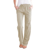 Women's Fashion Designer S-3XL Linen Harem Pants-Women's Fashion Designer Leggings / Pants-Light Khaki-Women&#x27;s fashion designer plus size clothes