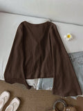 Women's Fashion Designer S-L Crop Flare Long-Sleeve Tops-Women's Fashion Designer Long-Sleeve Tops-International Women's Clothing