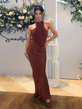 Women's Fashion Designer S-L Satin Hollow Out Dresses (Long)-Women's Fashion Designer Dresses-Women&#x27;s fashion designer plus size clothes