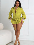 Women's Fashion Designer S-XL Cargo Shirt Rompers