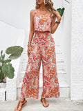 Women's Fashion Designer S-XL Wide Leg Jumpsuits Floral Rompers-Women's Fashion Designer Rompers / Jumpsuits-Mixed Color-Women&#x27;s fashion designer plus size clothes