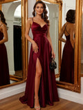 Women's Fashion Designer Satin A-Line XS-2XL Prom Dresses (Long)