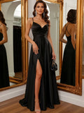 Women's Fashion Designer Satin A-Line XS-2XL Prom Dresses (Long)