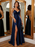 Women's Fashion Designer Satin A-Line XS-2XL Prom Dresses (Long)