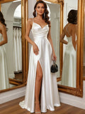 Women's Fashion Designer Satin A-Line XS-2XL Prom Dresses (Long)