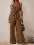 Women's Fashion Designer S-XL Wide Leg Jumpsuits Floral Rompers-Women's Fashion Designer Rompers / Jumpsuits-International Women's Clothing