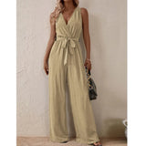 Women's Fashion Designer S-XL Wide Leg Jumpsuits Floral Rompers-Women's Fashion Designer Rompers / Jumpsuits-International Women's Clothing