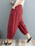 Women's Fashion Designer Women's Cotton Linen Harem Pants