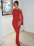 Women's Fashion Designer XS-L Sleeveless Tied Up Bodycon Dresses (Long)