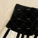 Women's Fashion Designer XS-XL High Waist Piano Pleated Mini Skirts (Short)