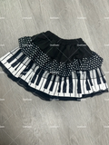 Women's Fashion Designer XS-XL Piano Pleated Mini Skirts (Short)