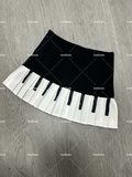 Women's Fashion Designer XS-XL Piano Pleated Mini Skirts (Short)