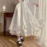 Women's Fashion S-3XL Designer Ruffle High Waist Skirts (Long)