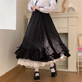 Women's Fashion S-3XL Designer Ruffle High Waist Skirts (Long)
