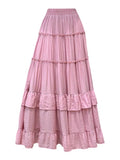 Women's Fashion S-XL Designer Chiffon Layered Skirts (Long)