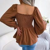Women's Fashion Designer Ruffled S-XL Long-Sleeve Tops-Women's Fashion Designer Long-Sleeve Tops-Women&#x27;s fashion designer plus size clothes