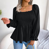 Women's Fashion Designer Ruffled S-XL Long-Sleeve Tops-Women's Fashion Designer Long-Sleeve Tops-Women&#x27;s fashion designer plus size clothes
