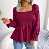 Women's Fashion Designer Ruffled S-XL Long-Sleeve Tops-Women's Fashion Designer Long-Sleeve Tops-Women&#x27;s fashion designer plus size clothes