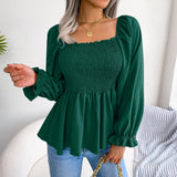 Women's Fashion Designer Ruffled S-XL Long-Sleeve Tops-Women's Fashion Designer Long-Sleeve Tops-Women&#x27;s fashion designer plus size clothes