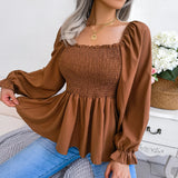 Women's Fashion Designer Ruffled S-XL Long-Sleeve Tops-Women's Fashion Designer Long-Sleeve Tops-Women&#x27;s fashion designer plus size clothes