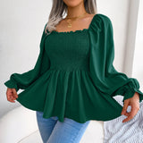 Women's Fashion Designer Ruffled S-XL Long-Sleeve Tops-Women's Fashion Designer Long-Sleeve Tops-Women&#x27;s fashion designer plus size clothes