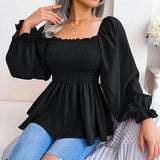 Women's Fashion Designer Ruffled S-XL Long-Sleeve Tops-Women's Fashion Designer Long-Sleeve Tops-Women&#x27;s fashion designer plus size clothes