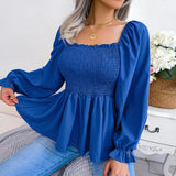 Women's Fashion Designer Ruffled S-XL Long-Sleeve Tops-Women's Fashion Designer Long-Sleeve Tops-Women&#x27;s fashion designer plus size clothes