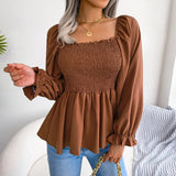 Women's Fashion Designer Ruffled S-XL Long-Sleeve Tops-Women's Fashion Designer Long-Sleeve Tops-Women&#x27;s fashion designer plus size clothes