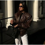Women's Faux Leather Wrapped Fashion Designer S - L Jackets