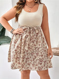 Women's Floral 1-5XL Fashion Designer Short Dresses (Plus Size)-Women's Fashion Designer Plus Size Dresses