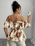 Women's Floral Blouse Fashion Designer 1-5XL Singlets (Plus Size)-