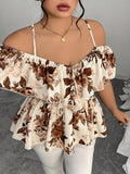 Women's Floral Blouse Fashion Designer 1-5XL Singlets (Plus Size)