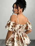 Women's Floral Blouse Fashion Designer 1-5XL Singlets (Plus Size)