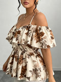 Women's Floral Blouse Fashion Designer 1-5XL Singlets (Plus Size)
