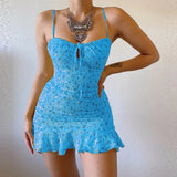 Women's Floral Camisole Fashion Designer S-5XL Short Dresses (Plus Size)