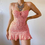 Women's Floral Camisole Fashion Designer S-5XL Short Dresses (Plus Size)