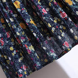 Women's Floral Chiffon A-Line 5-8XL Fashion Designer Midi Skirts (Plus Size)