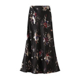 Women's Floral Fashion S-L Designer Korean Fishtail Skirts (Long)-Women's Fashion Designer Skirts-International Women's Clothing