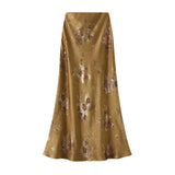 Women's Floral Fashion S-L Designer Korean Fishtail Skirts (Long)-Women's Fashion Designer Skirts-International Women's Clothing