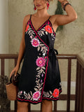 Women's Floral Print V Neck Fashion Designer 1-5XL Short Dresses (Plus Size) Bohemian Holiday Style Dress
