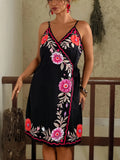 Women's Floral Print V Neck Fashion Designer 1-5XL Short Dresses (Plus Size) Bohemian Holiday Style Dress