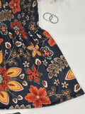 Women's Floral Strapless Elastic Tops 1-8XL Fashion Designer Singlets (Plus Size)-