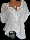 Women's Floral Transparent 6XL Blouse Fashion Designer T-Shirts (Plus Size)-Women's Tops Fashion Designer Plus Size T-Shirts / Blouses