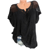 Women's Floral Transparent 6XL Blouse Fashion Designer T-Shirts (Plus Size)-Women's Tops Fashion Designer Plus Size T-Shirts / Blouses