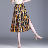 Women's Geometric Patterns M-4XL Fashion Designer Midi Skirts (Plus Size)
